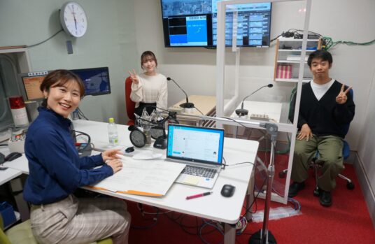NHK松山放送局のラジオ番組で松山大学100周年学生プロジェクトをPR！
